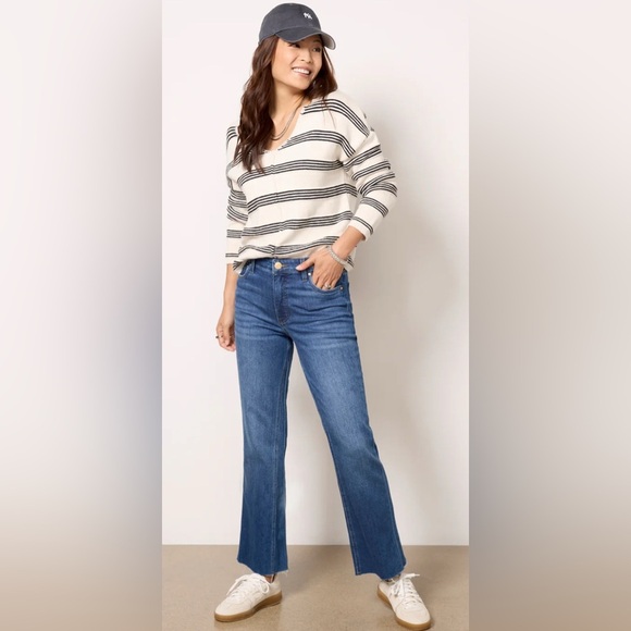 Kut from the Kloth Denim - Kut From The Kloth Kelsey Fab Ab Ankle Flare High Rise Jeans Size 8 Raw Hem